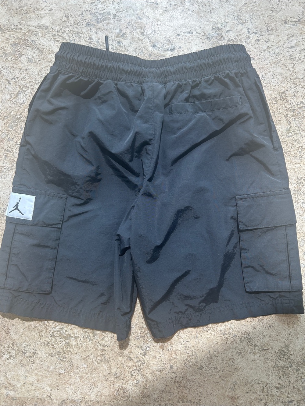 Jordan Black Cargo Kids Shorts with Drawstring
